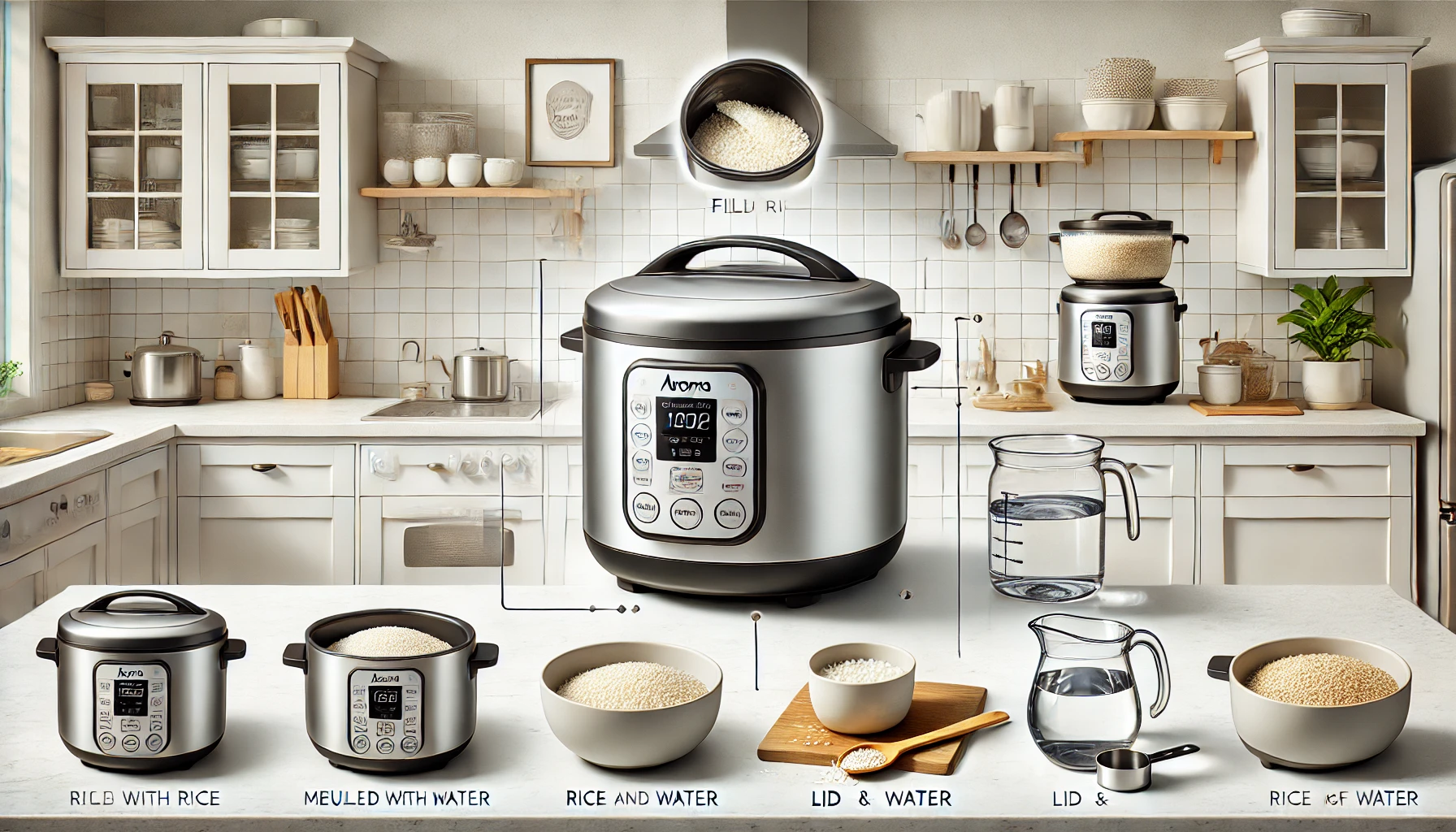 how to set up aroma rice cooker