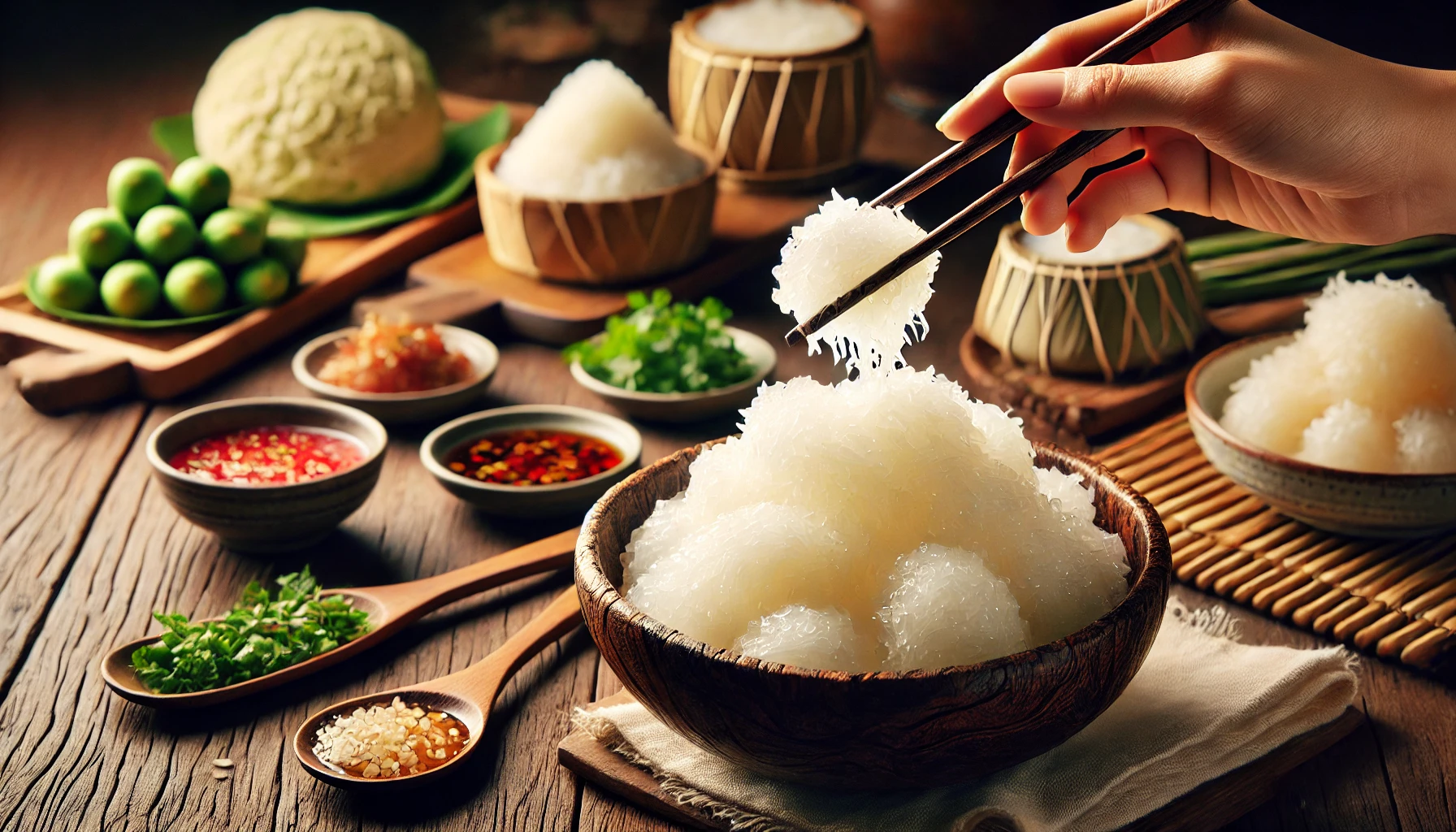 How do you make sticky rice with chopsticks