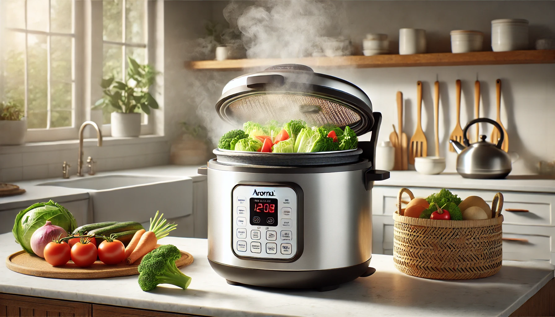 how do you steam a aroma rice cooker