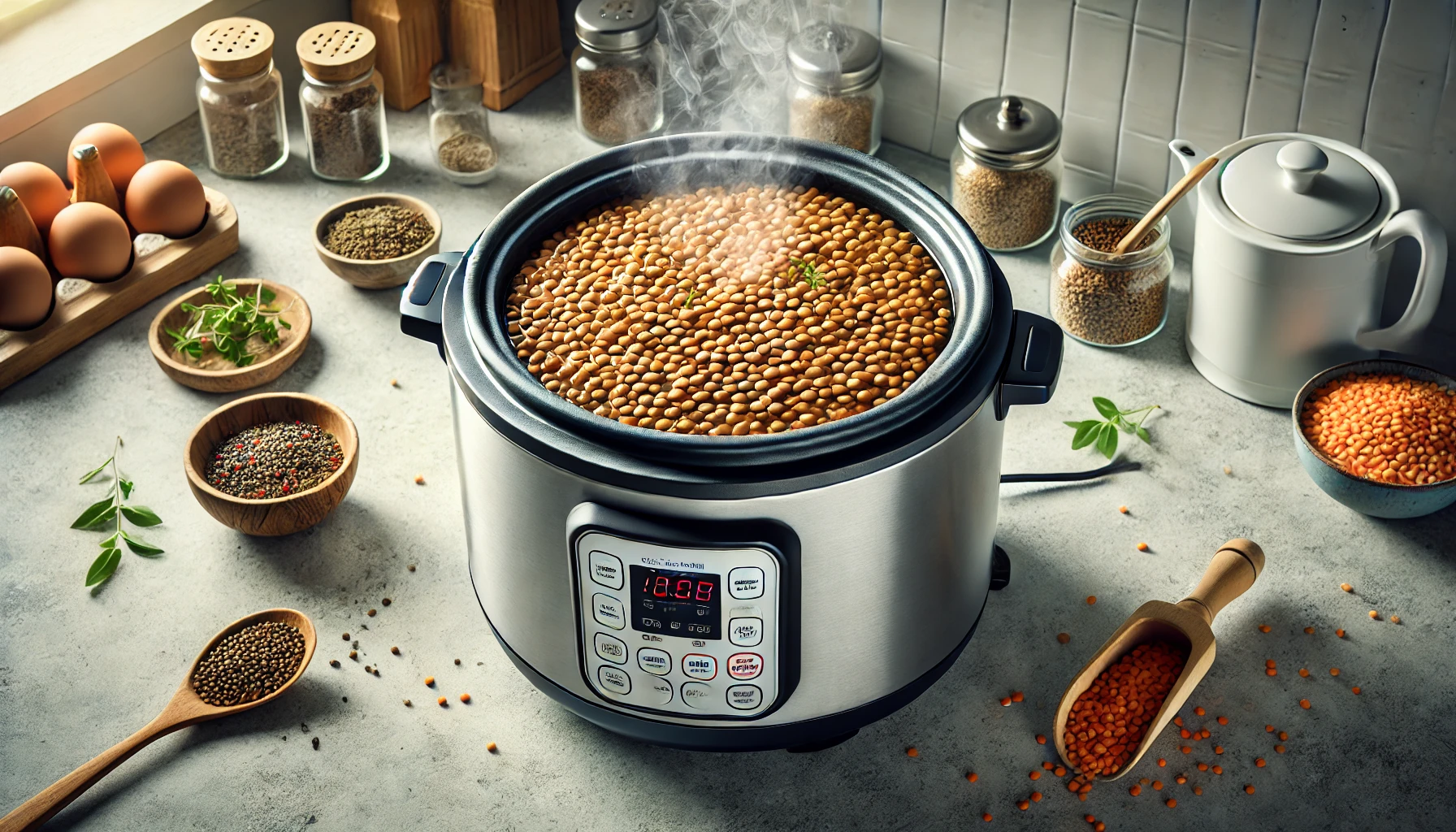 how to cook lentils in rice cooker