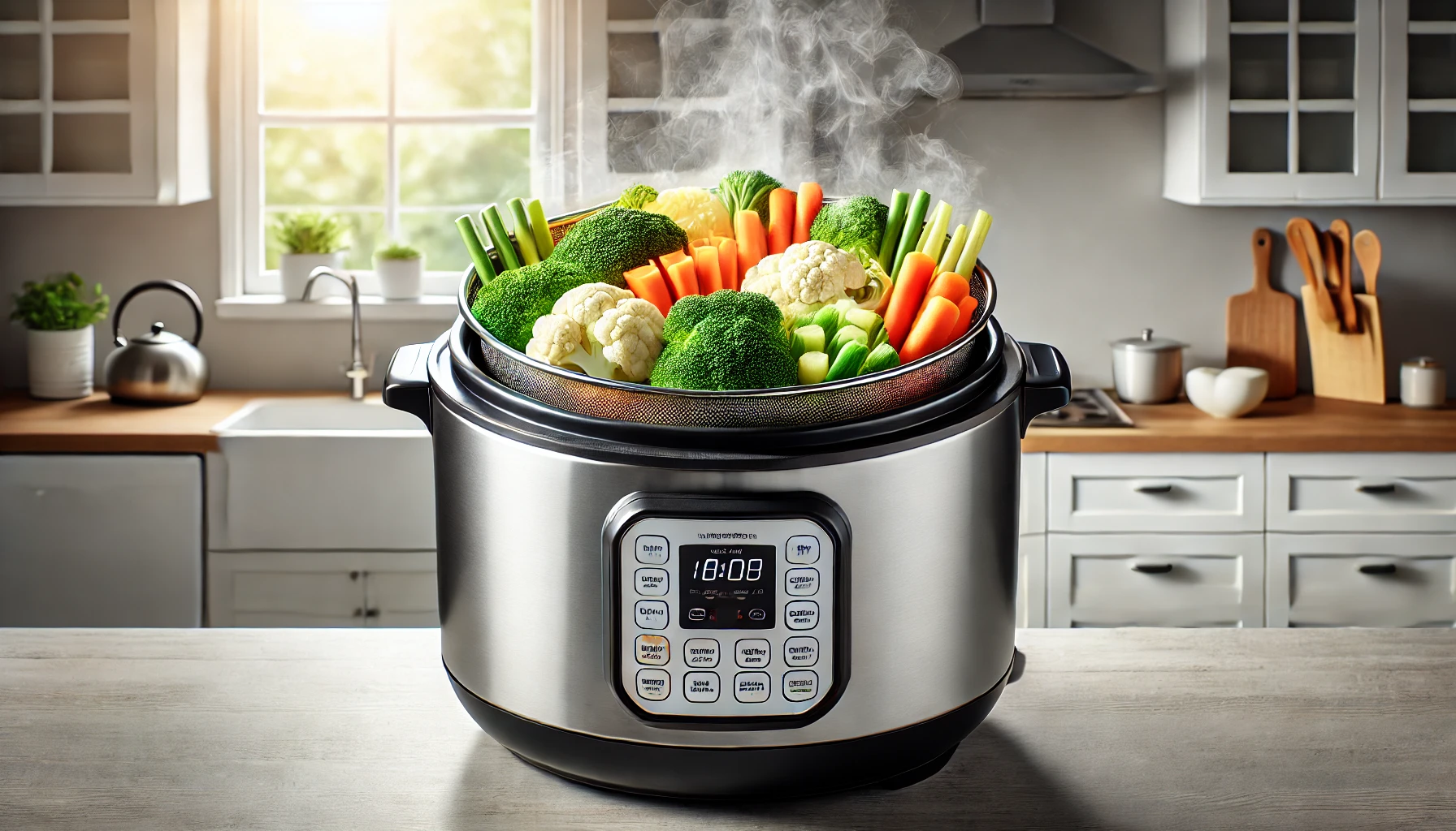 how to steam vegetables in a rice cooker with basket