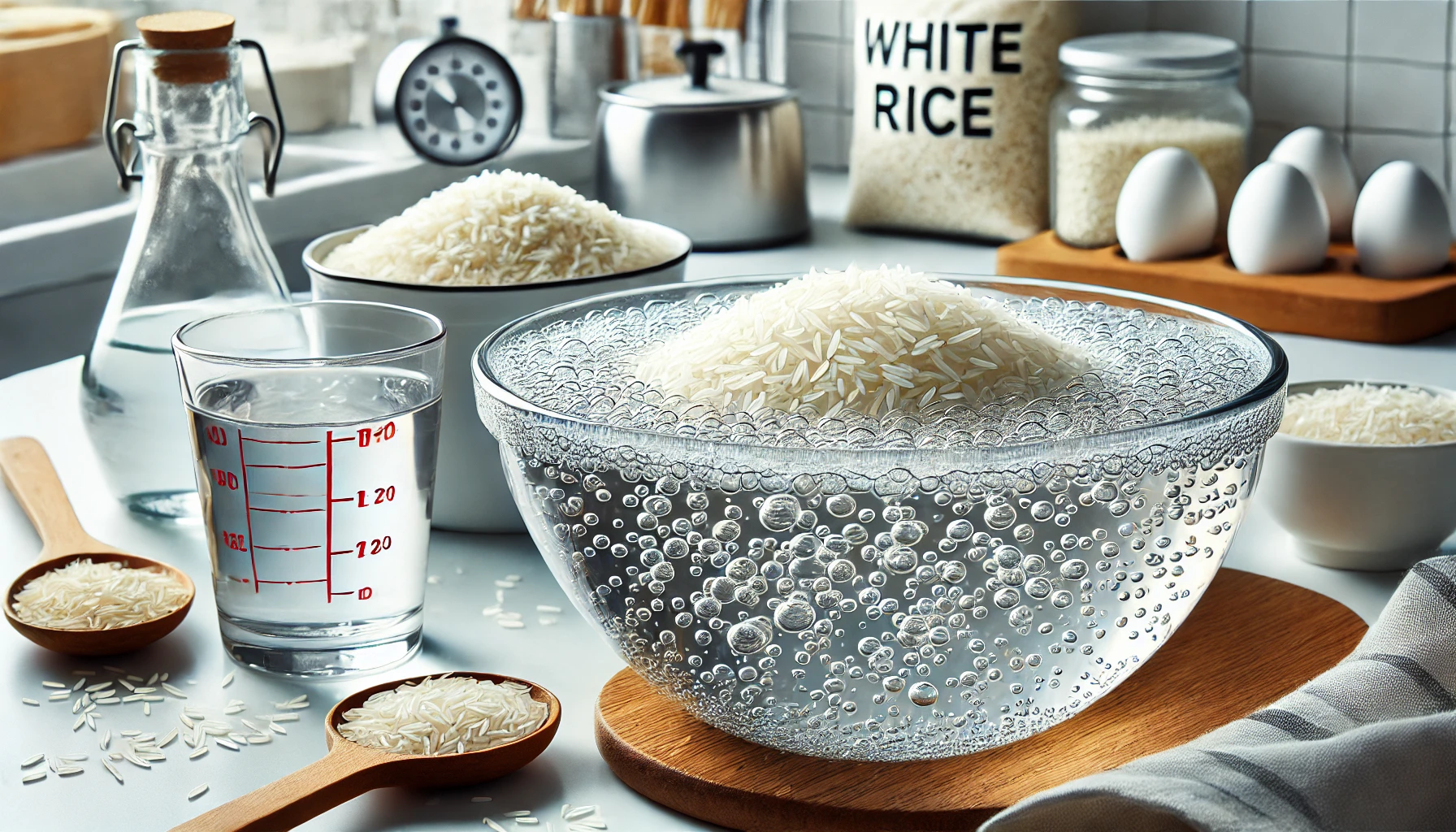 How long do you soak white rice for