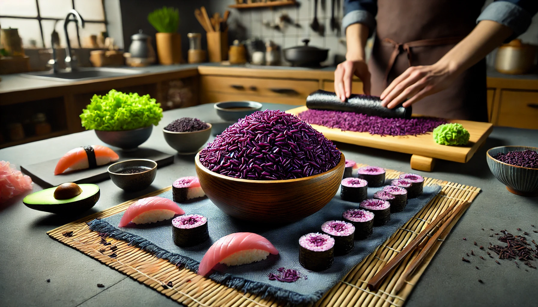 How to make purple sushi rice