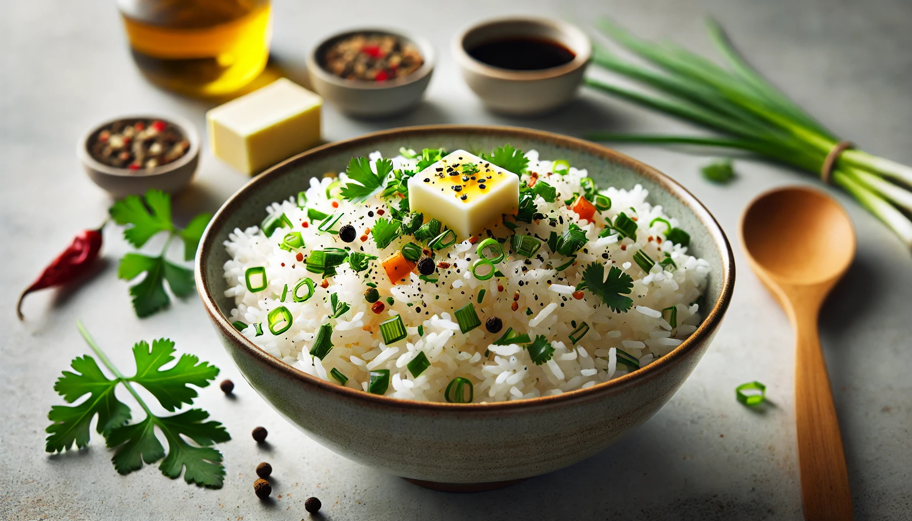 What can you add to white rice to give it flavor