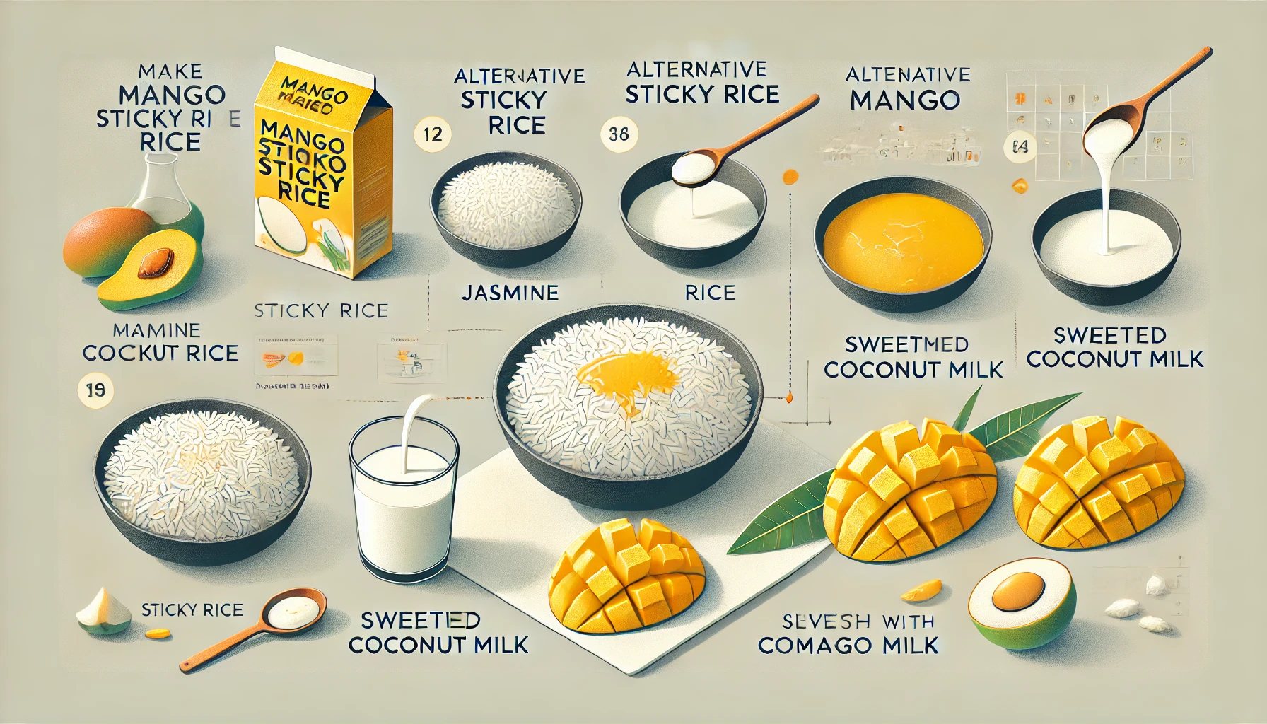 how to make mango sticky rice without sticky rice