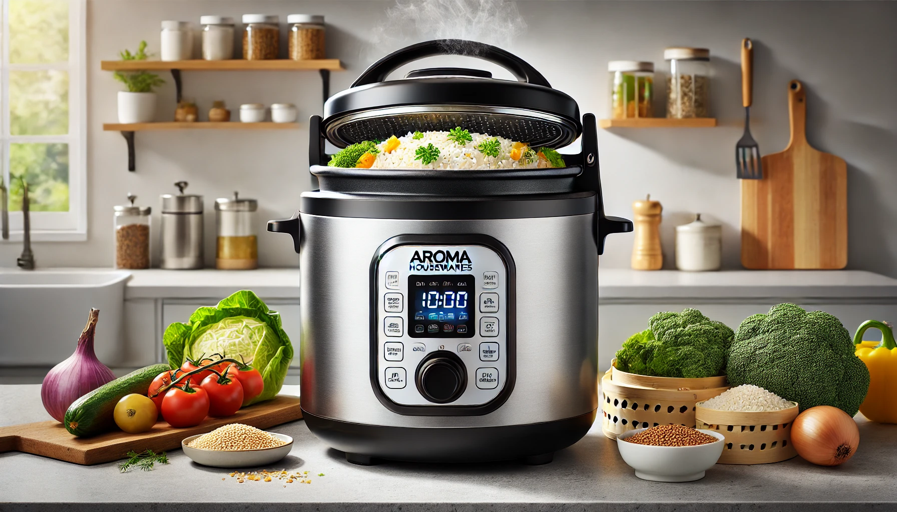 Aroma Housewares ARC-914SBD Digital Cool-Touch Rice Grain Cooker and Food Steamer