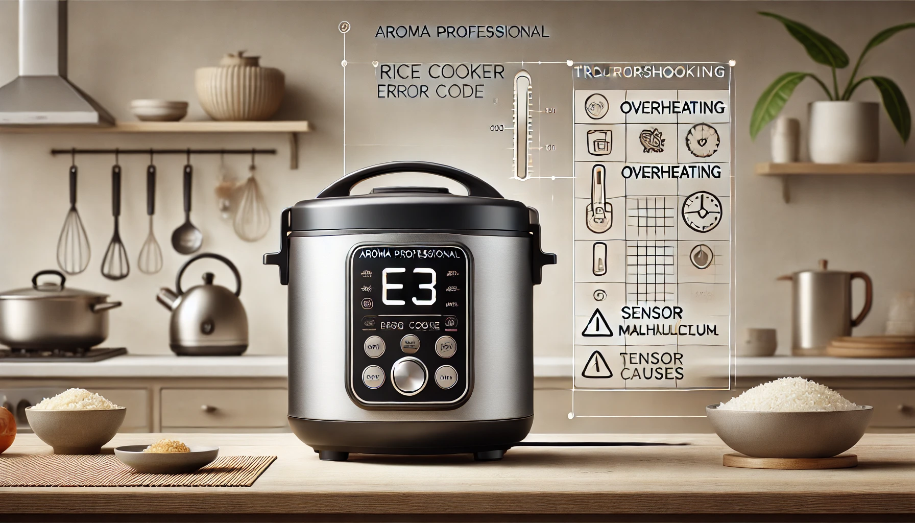 Aroma Professional Rice Cooker Error Code E3