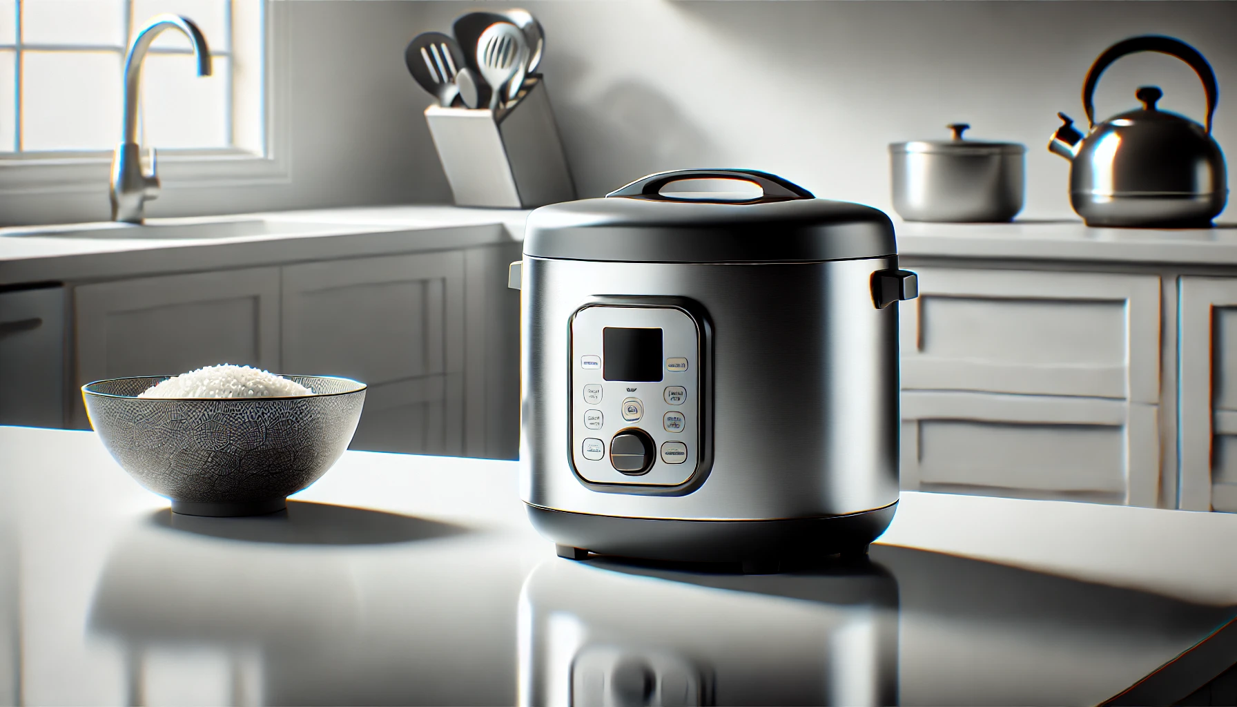 Exterior of rice cooker Smudge-Free and Shiny