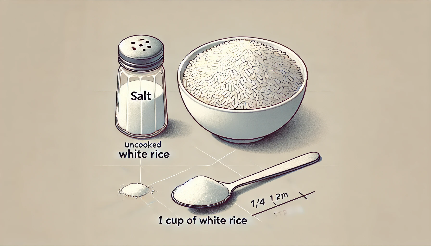 How much salt for 1 cup white rice