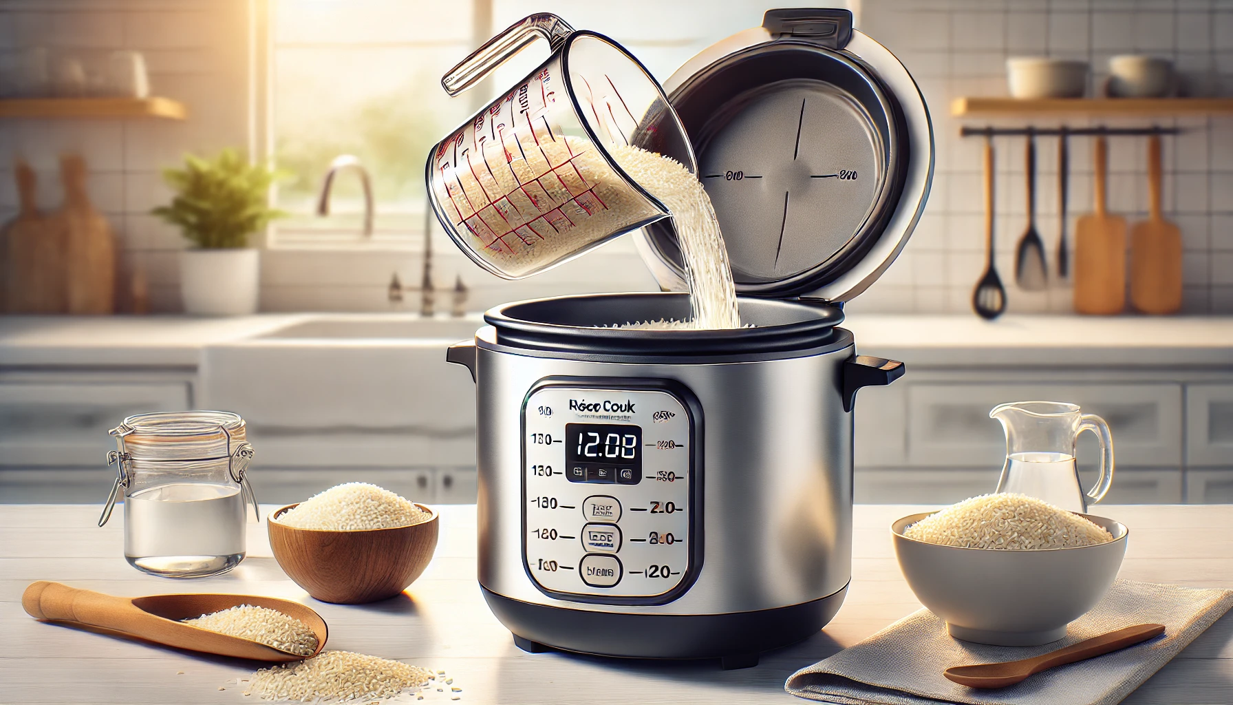 measuring cup guidelines for a rice cooker