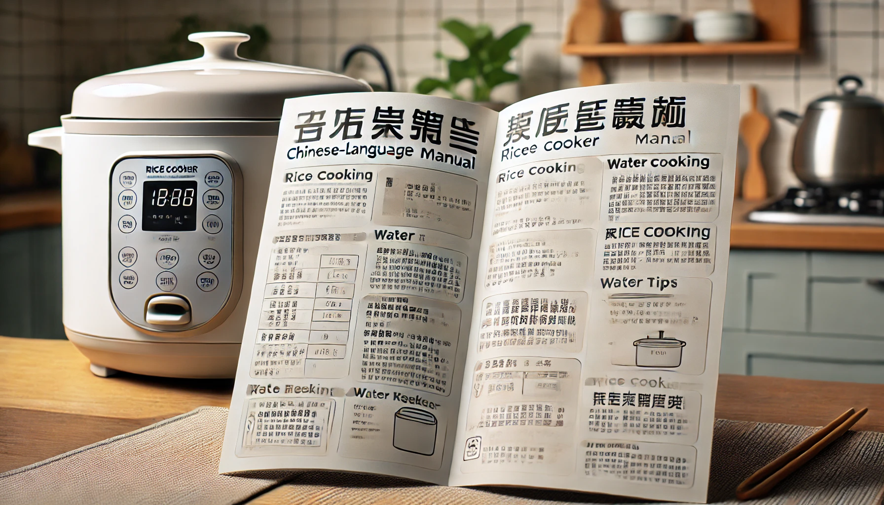 Chinese-language rice cooker manual