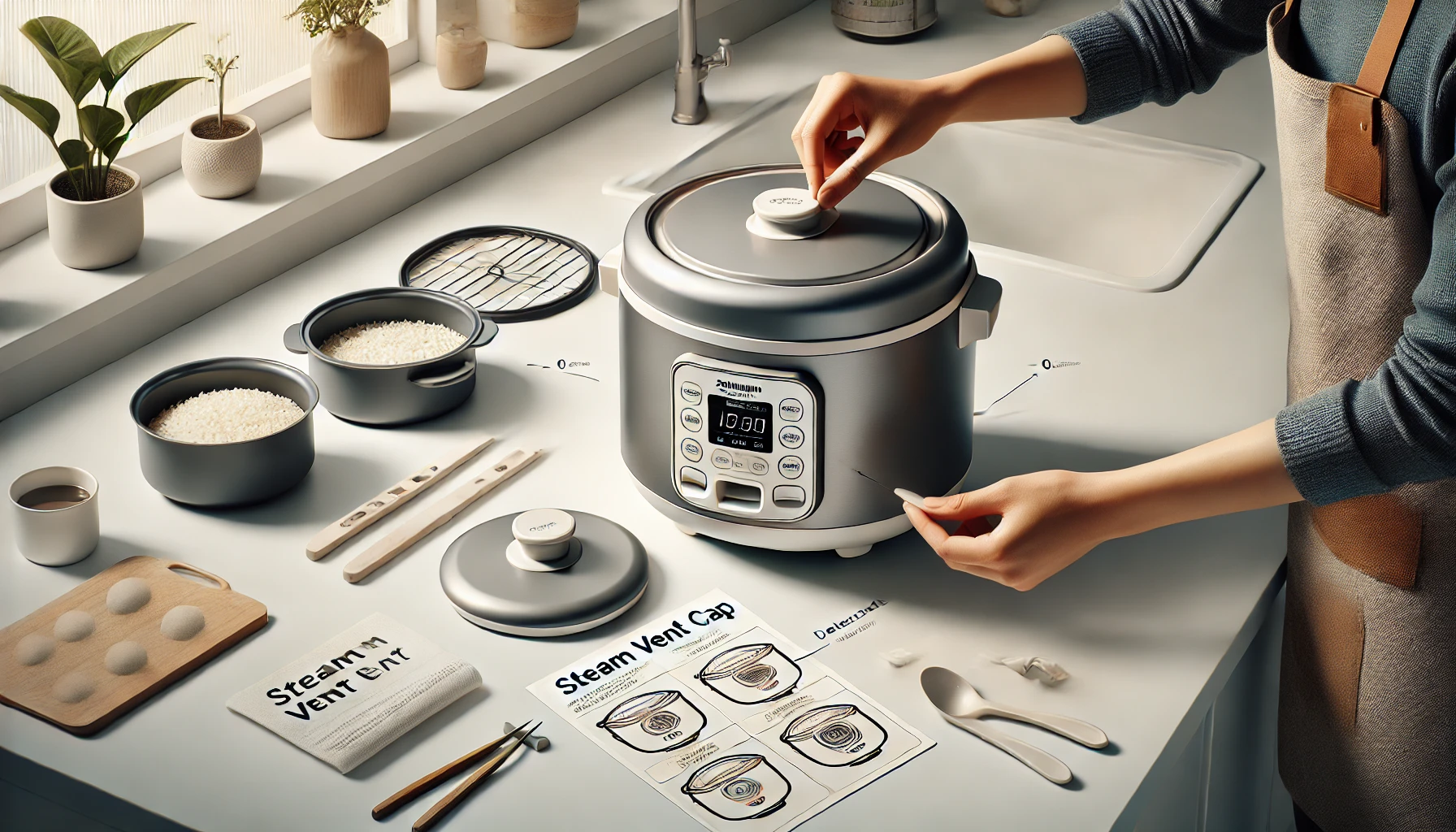 Fix Common Problems with the Detachable Steam Vent Cap on Your Zojirushi NL-GAC18BM 10 Cup Rice Cooker