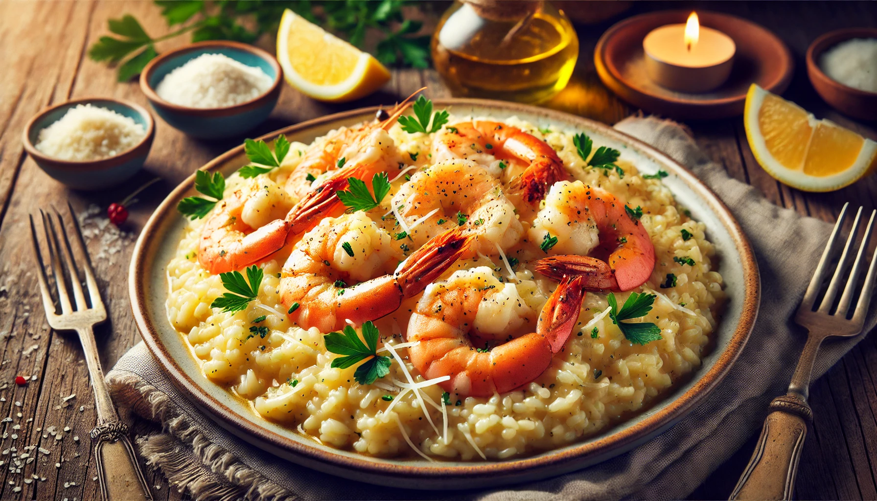 Shrimp risotto