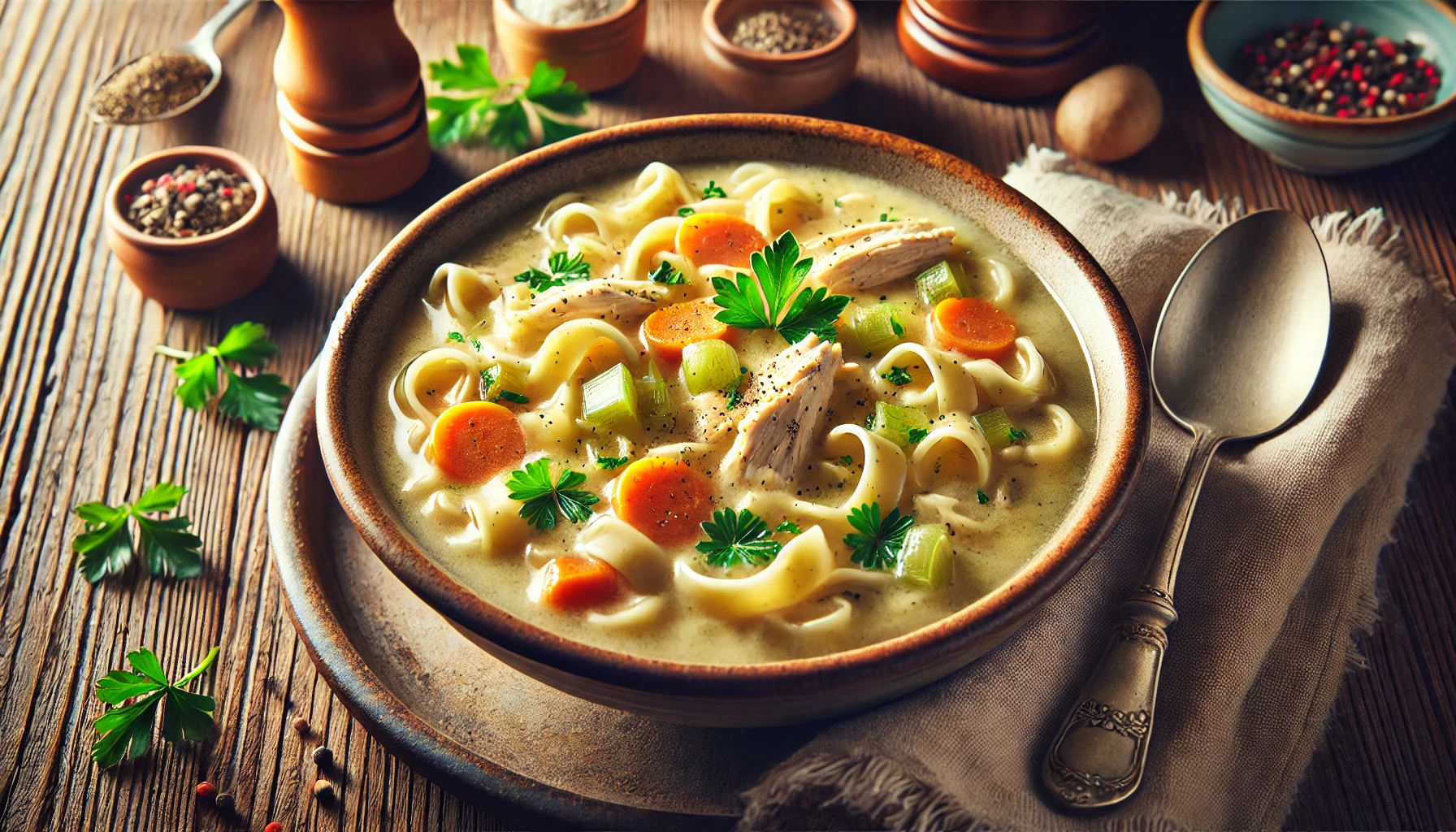 creamy chicken noodle soup