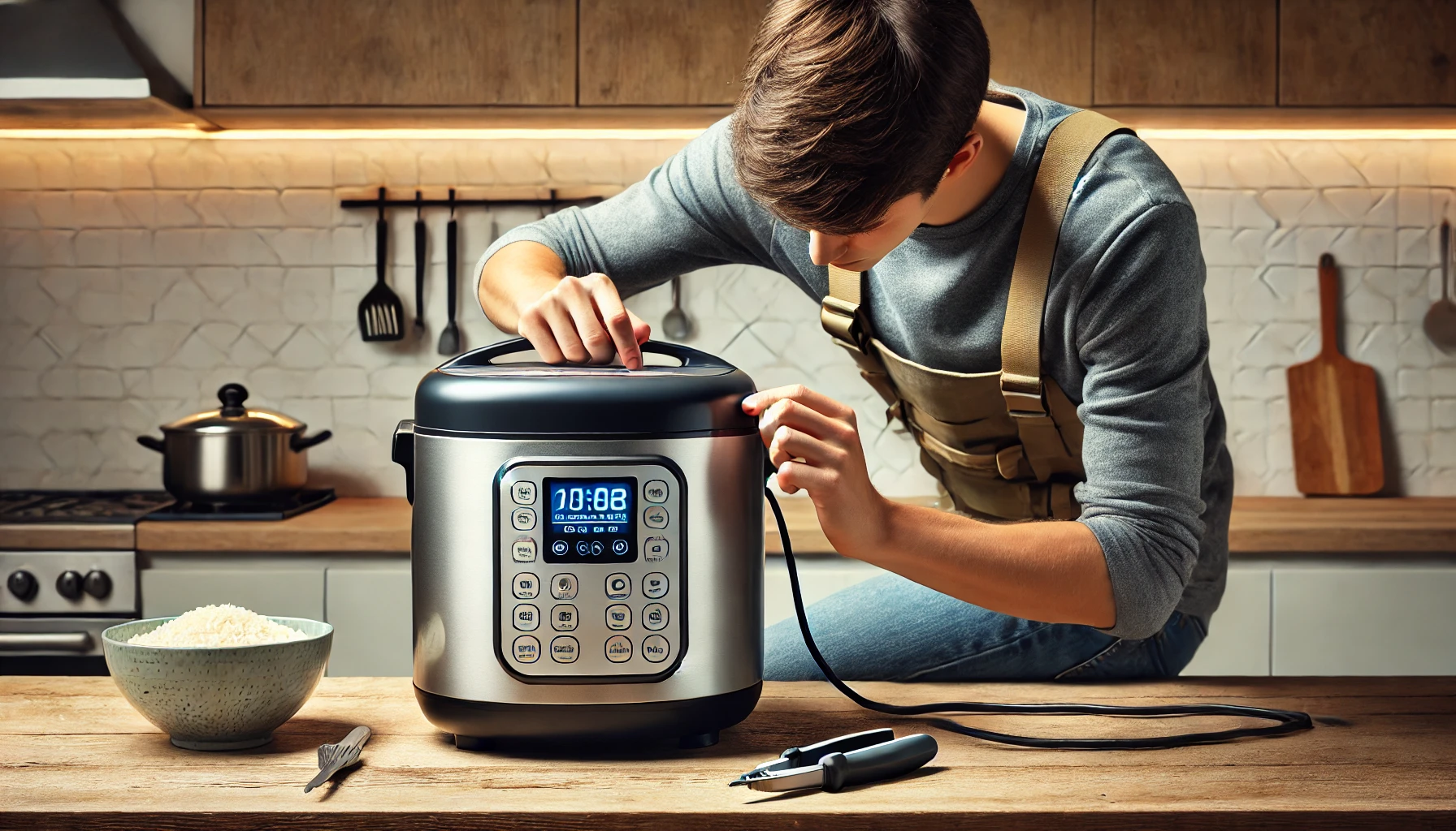 fixing display and button malfunctions on a rice cooker