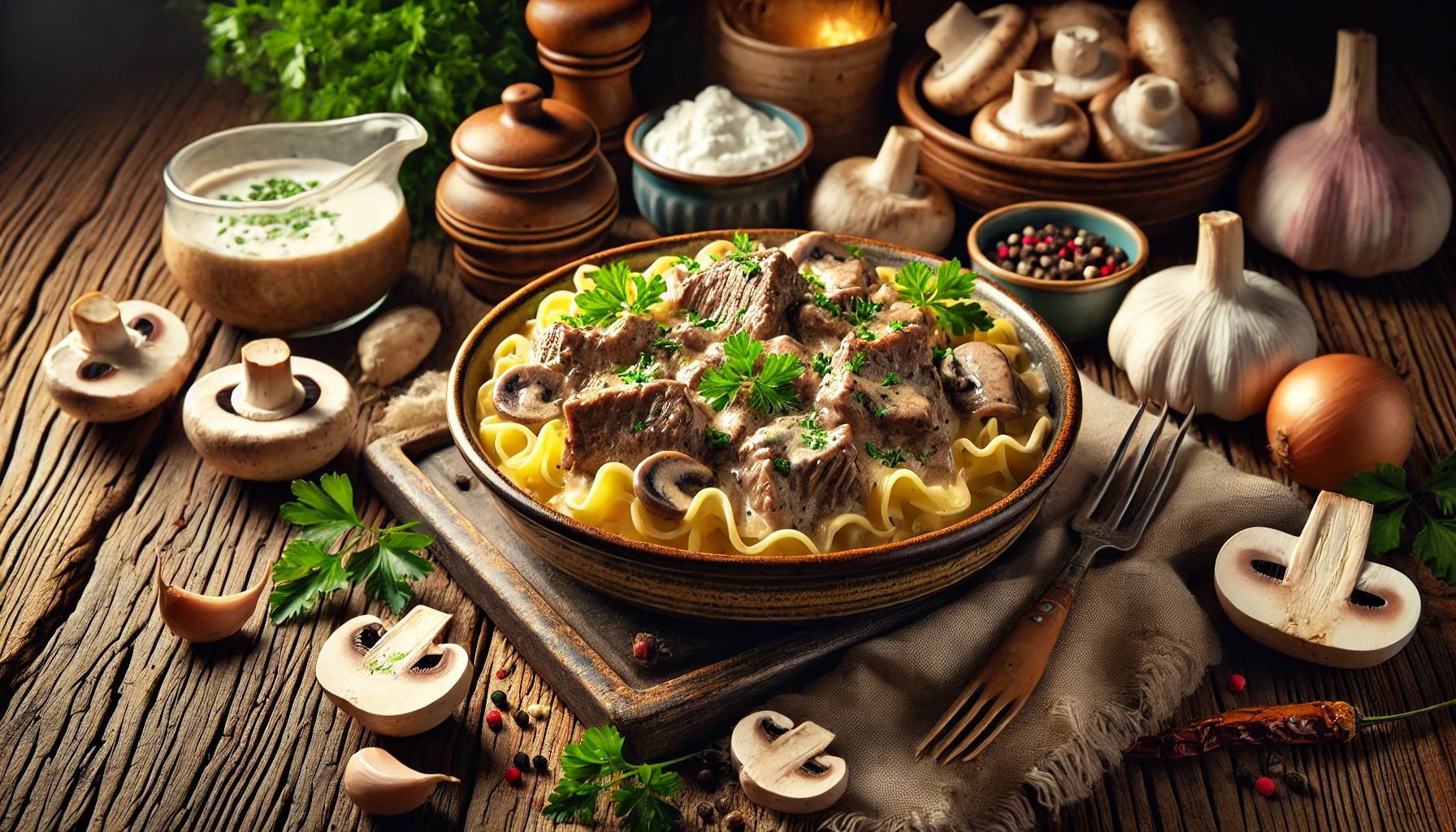 homemade beef stroganoff recipe