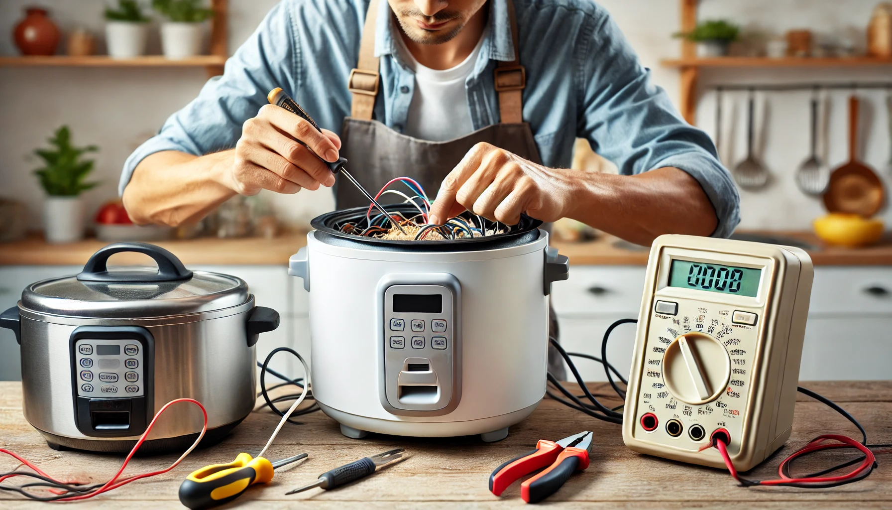 repairing a rice cooker that is causing the circuit breaker to trip