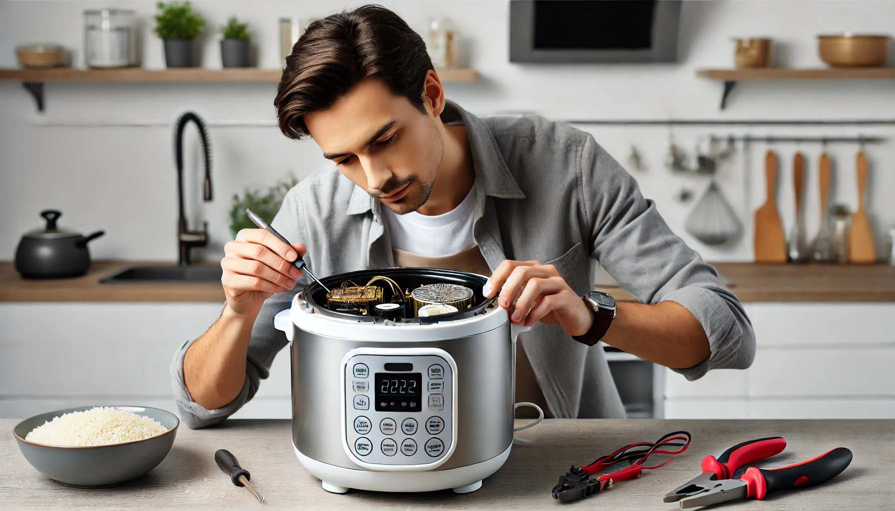troubleshooting overheating problems in a rice cooker caused by faulty sensors
