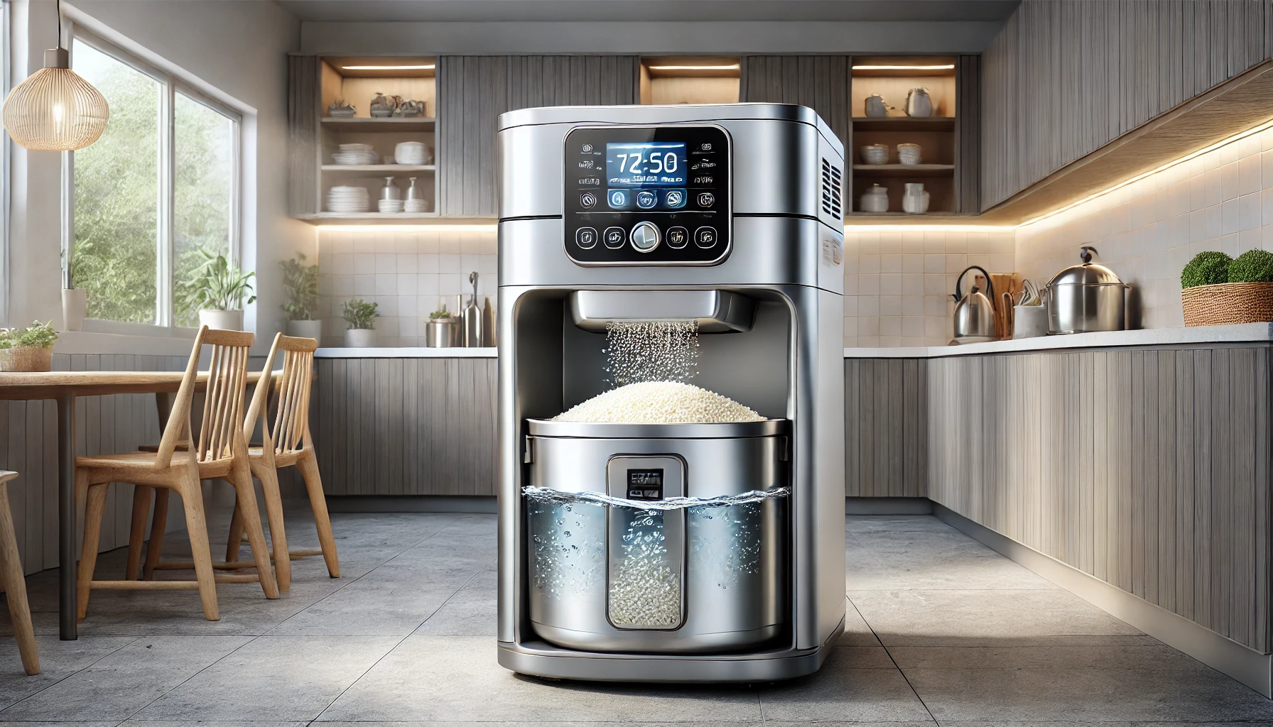 Automatic rice washer and cooker