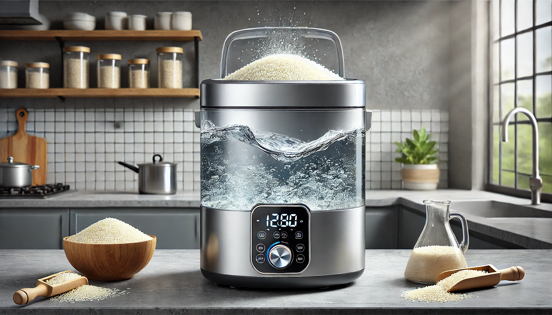 Electric rice washer