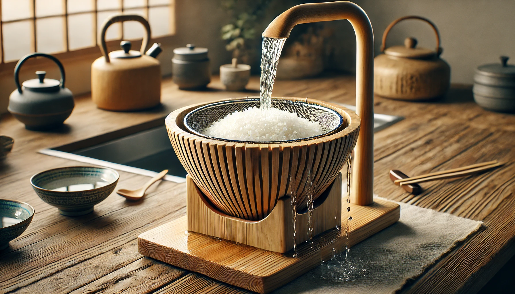 Japanese rice washer