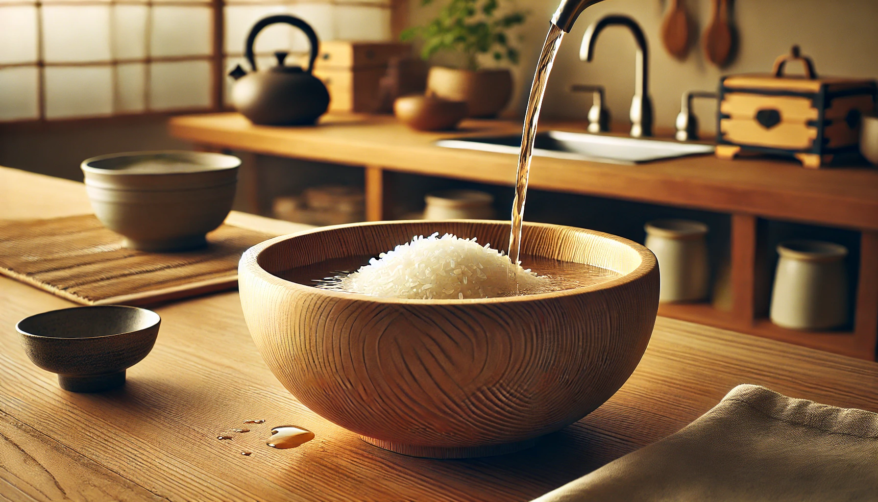 Japanese rice washing bowl
