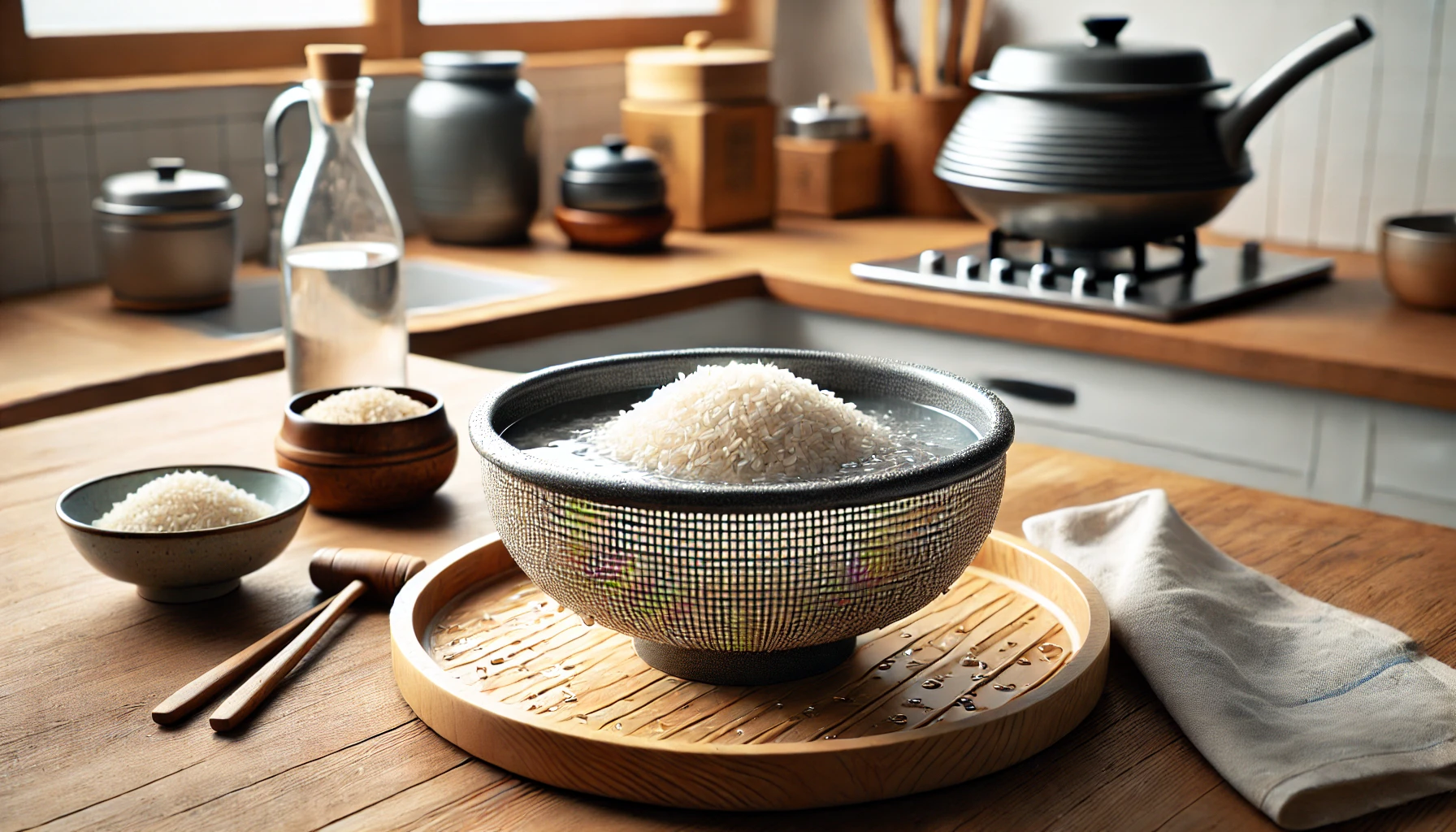 Korean rice washing bowl