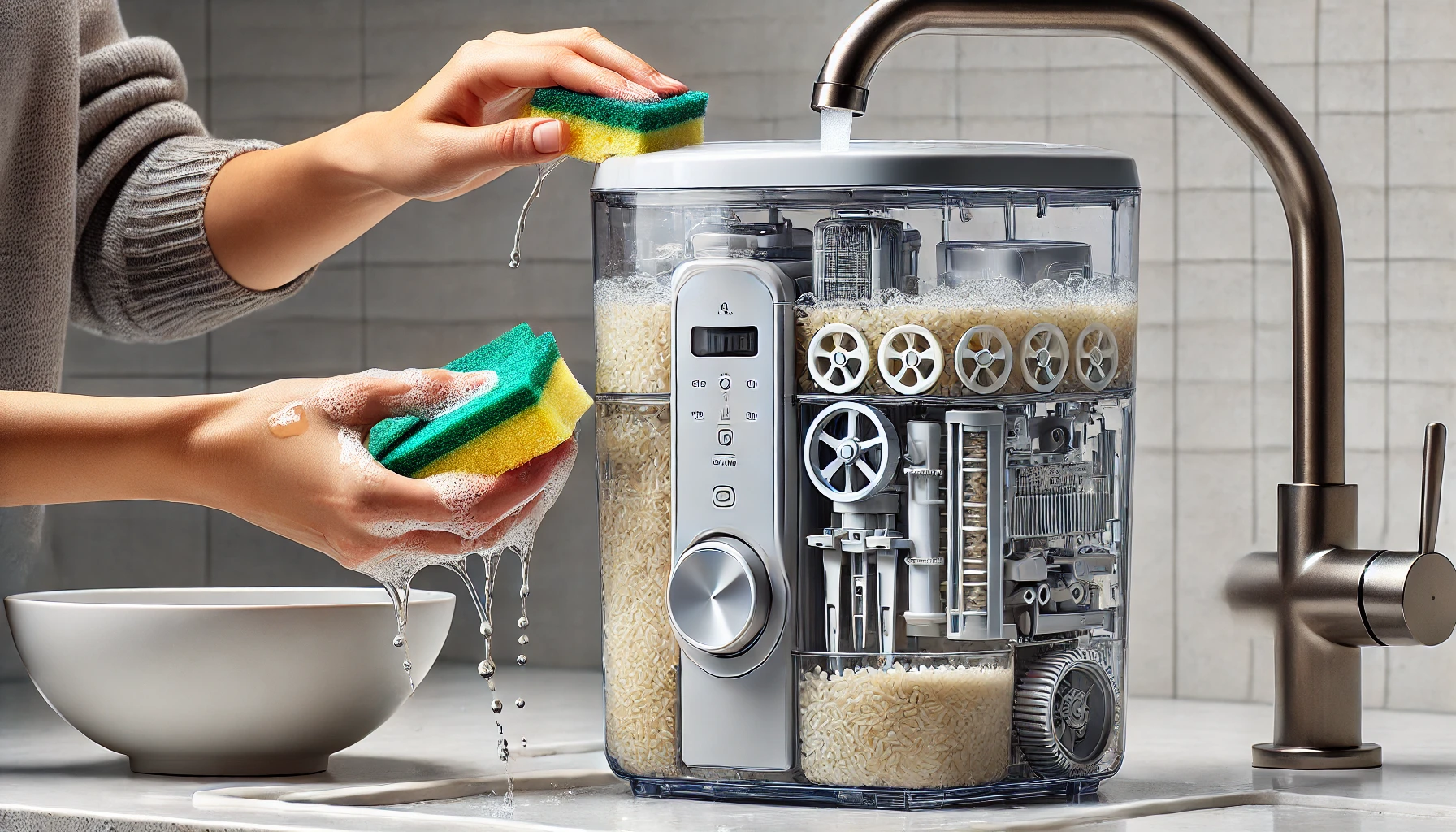how to clean rice dispenser