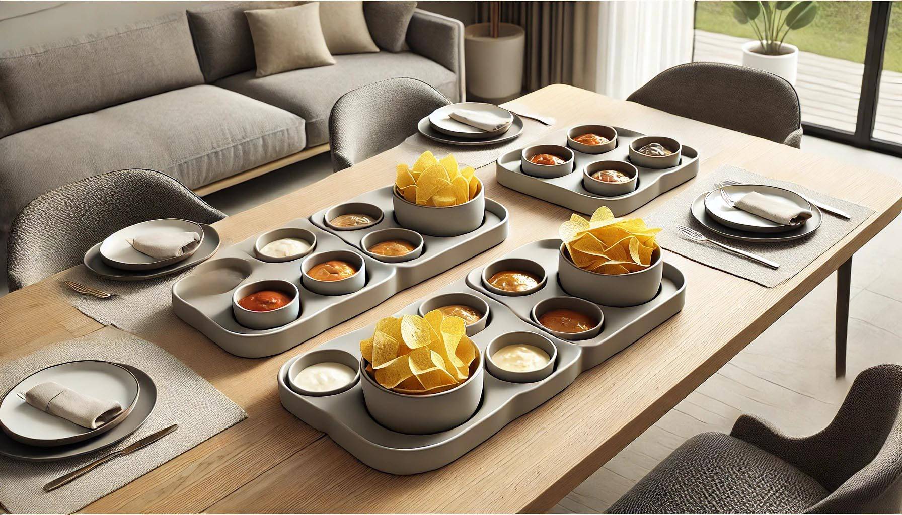 individual chip and dip bowls