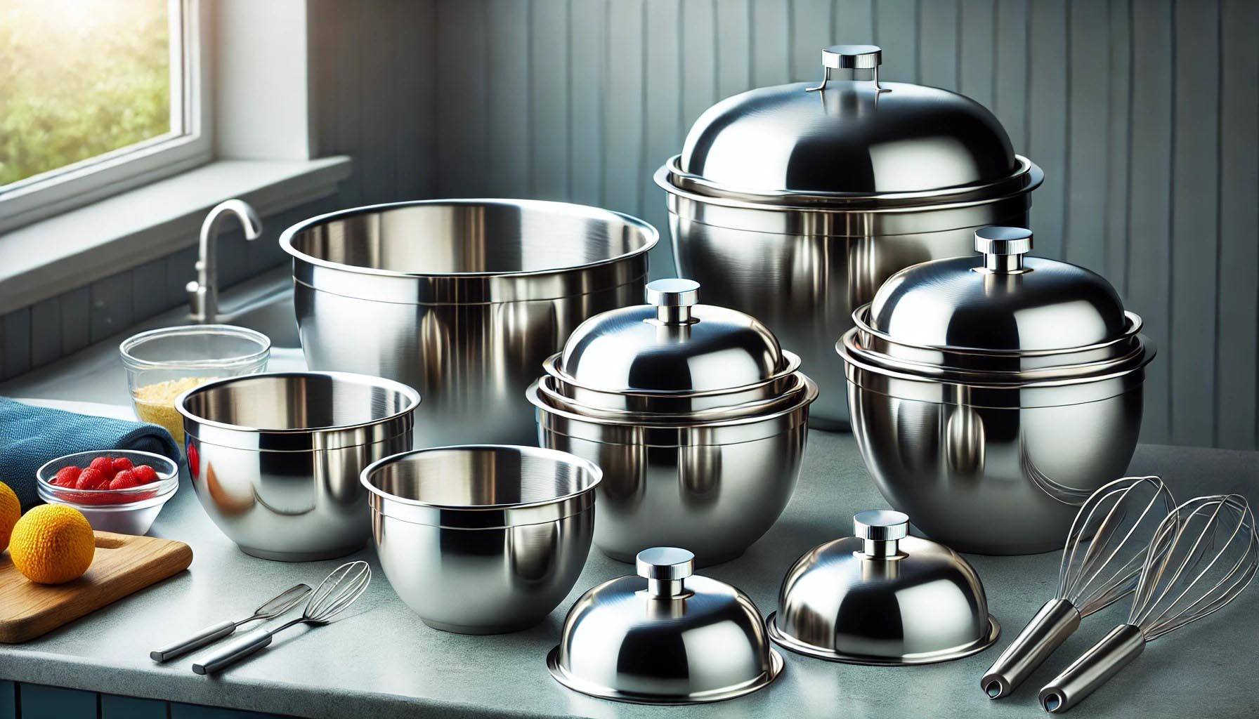 stainless steel mixing bowls with lids