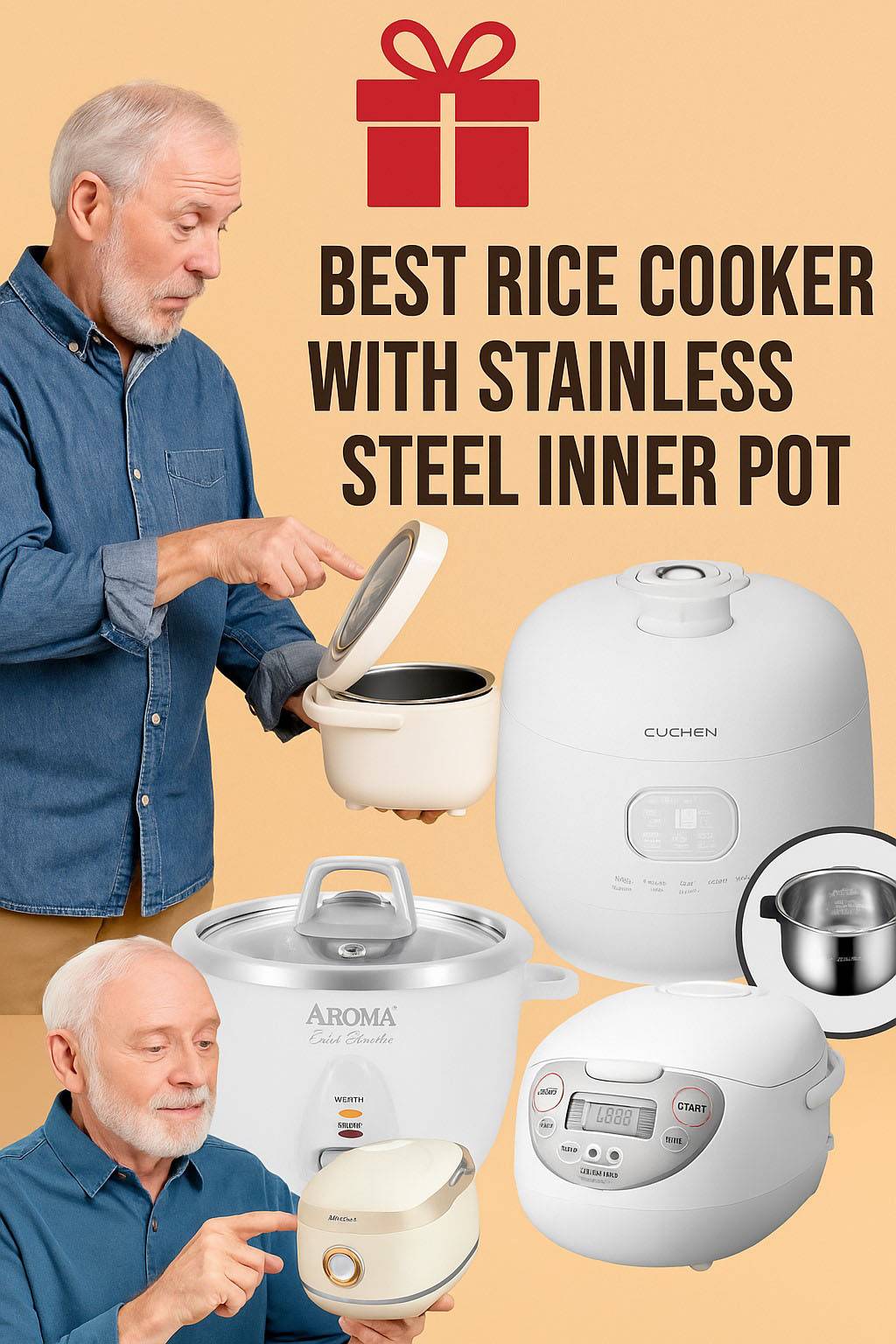 Metal Pot Cooking Rice Best Rice Cooker with Stainless Steel Inner Pot 2025