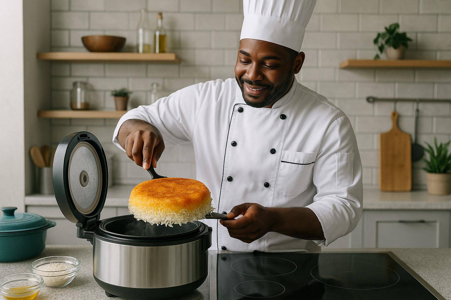 persian tadig with rice cooker