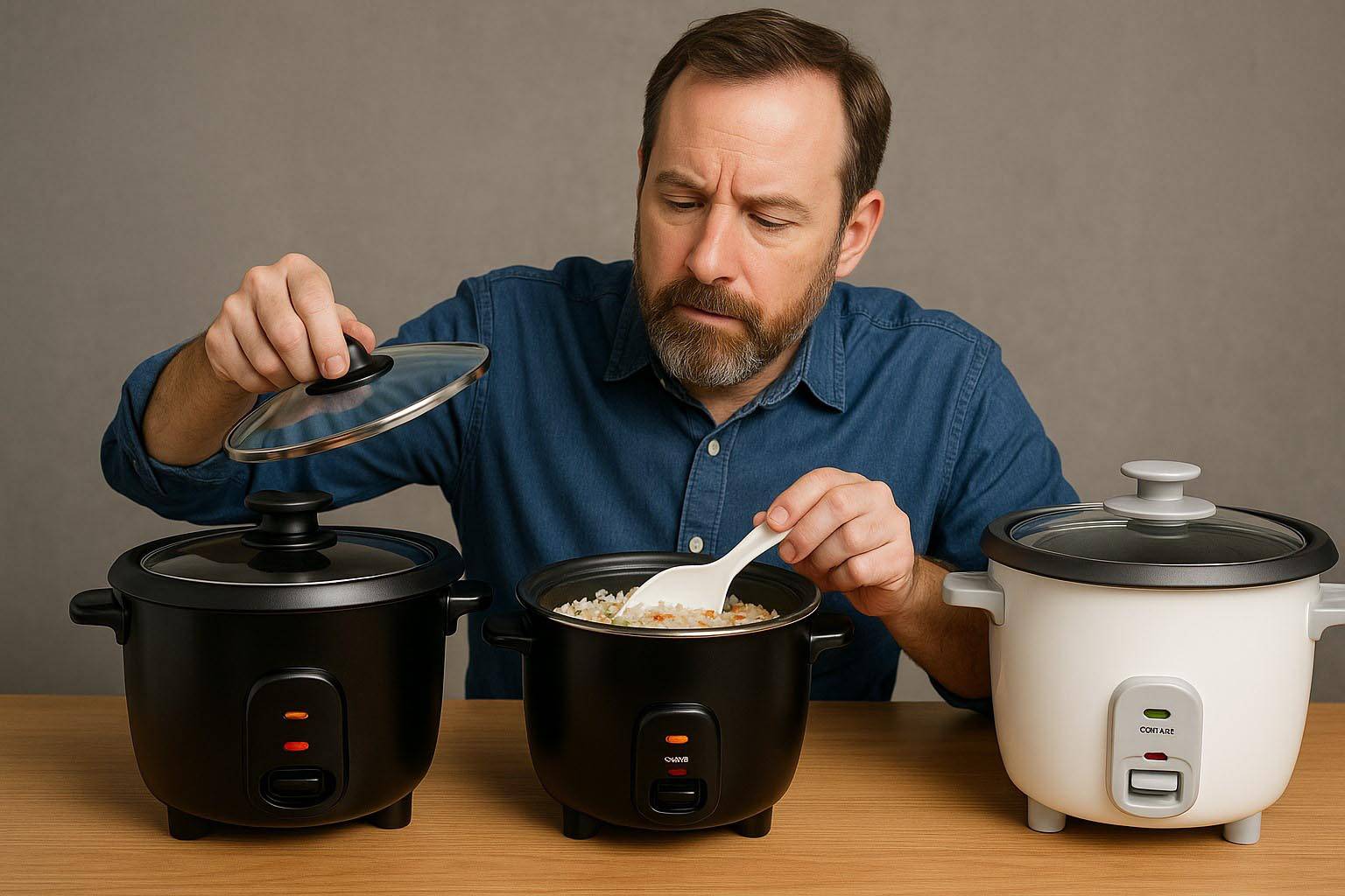 3-cup rice cooker stainless steel